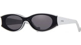 Paula's Ibiza Black Oval Sunglasses