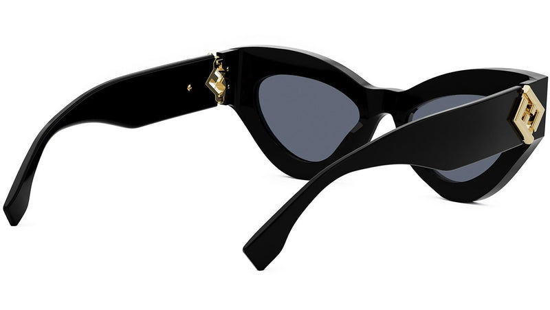 FF Diamonds Black Cat Eye Sunglasses