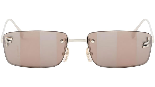Fendi First Crystal Light Gold Square Sunglasses