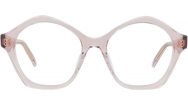 Curvy Pink Geometric Eyeglasses