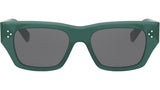 3 Dots HD Green Geometric Sunglasses