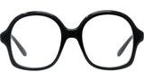Slim Black Geometric Eyeglasses