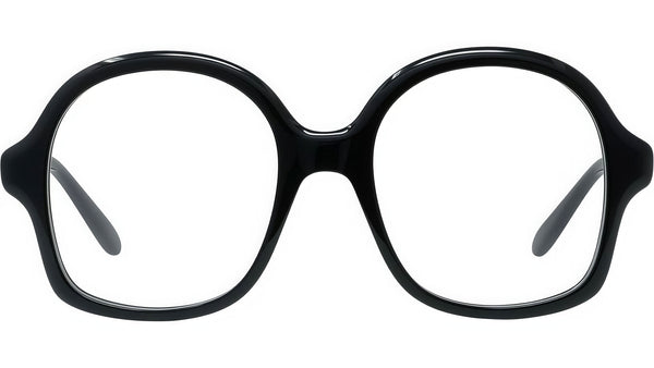 Slim Black Geometric Eyeglasses