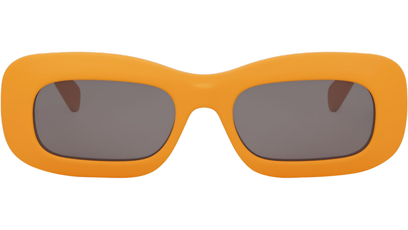 3 Dots Orange Rectangle Sunglasses