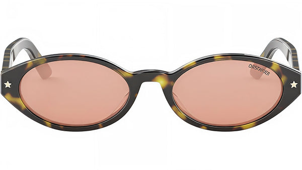 DiorPacific R1I Shiny Havana Oval Sunglasses