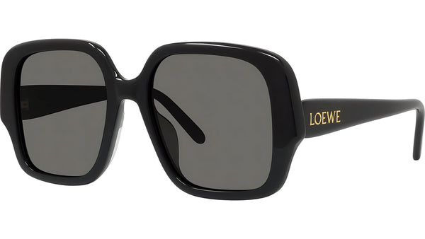 Slim Black Square Sunglasses