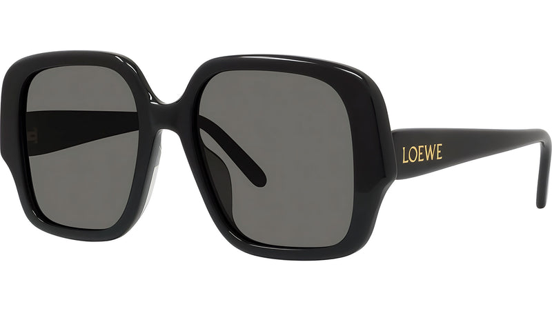 Slim Black Square Sunglasses