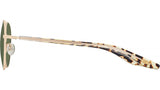 Caster Gold Round Sunglasses