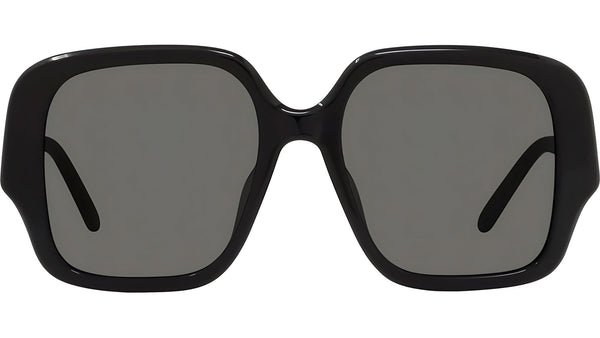 Slim Black Square Sunglasses