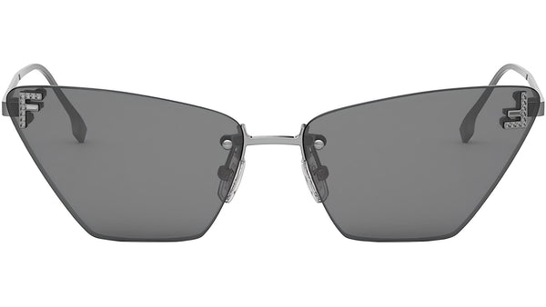 Fendi First Crystal Silver Cat Eye Sunglasses