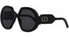 DiorBobby 1U Shiny Black Geometric Sunglasses