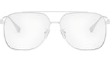 Baguette Silver Pilot Eyeglasses