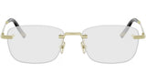 DiorBlackSuitO 27U Gold Oval Eyeglasses