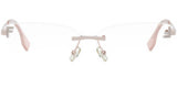 Fendi Crystal Rose Gold Geometric Eyeglasses