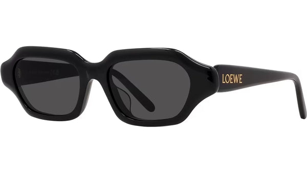 Slim Black Geometric Sunglasses