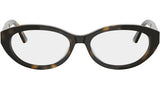 DiorGlowO B1I Dark Havana Oval Eyeglasses