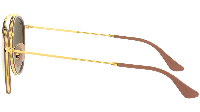 Round Double Bridge RB3647N gradient brown mirror pink