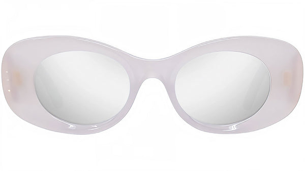 Anagram White Oval Sunglasses
