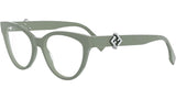 FF Diamonds Green Cat Eye Eyeglasses