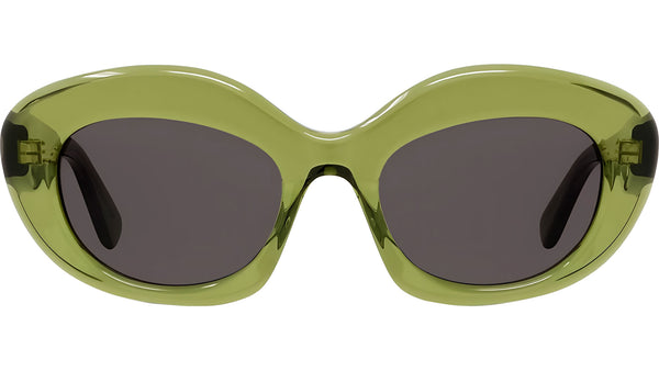 Curvy Green Cat Eye Sunglasses