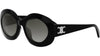 Triomphe Black Round Sunglasses