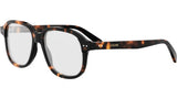 CELINE Thin Tortoise Square Eyeglasses