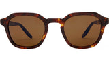 Tucker Havana Geometric Sunglasses