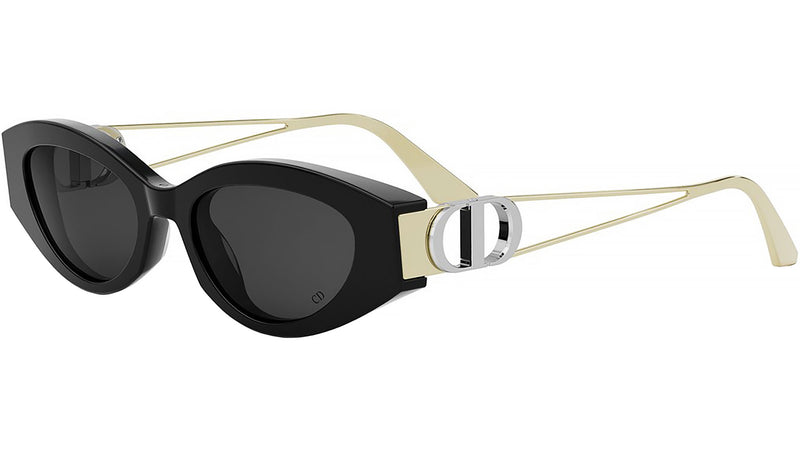 30Montaigne B6I Shiny Black Cat Eye Sunglasses