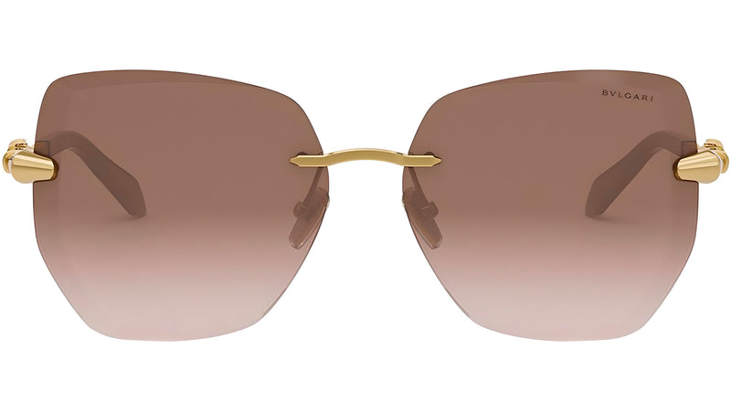 Serpenti Viper Gold Geometric Sunglasses