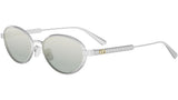 DiorCannage R1U Silver Oval Sunglasses