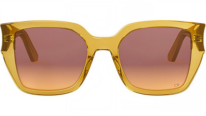 DiorGlow S1I Yellow Squared Sunglasses