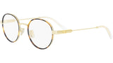 DiorCannageO R1U Gold Round Eyeglasses