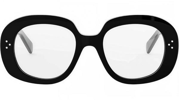 CELINE 3 Dots Black Round Eyeglasses