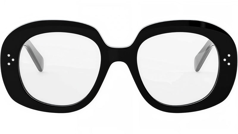 CELINE 3 Dots Black Round Eyeglasses