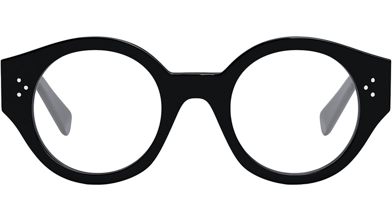 CELINE 3 Dots Black Round Eyeglasses