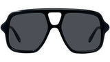 Slim Black Pilot Sunglasses
