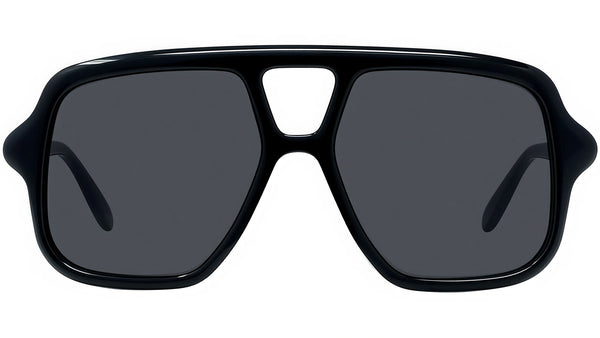 Slim Black Pilot Sunglasses