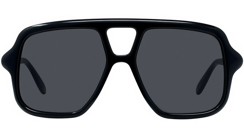 Slim Black Pilot Sunglasses