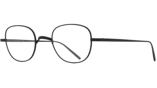 Titanium Matte Black Round Eyeglasses