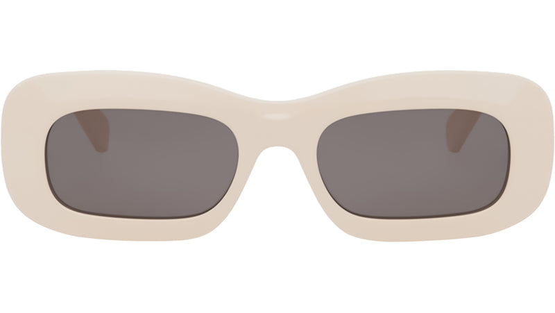 3 Dots White Rectangle Sunglasses