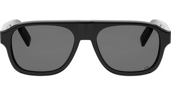 CD Icon A1I Shiny Black Pilot Sunglasses