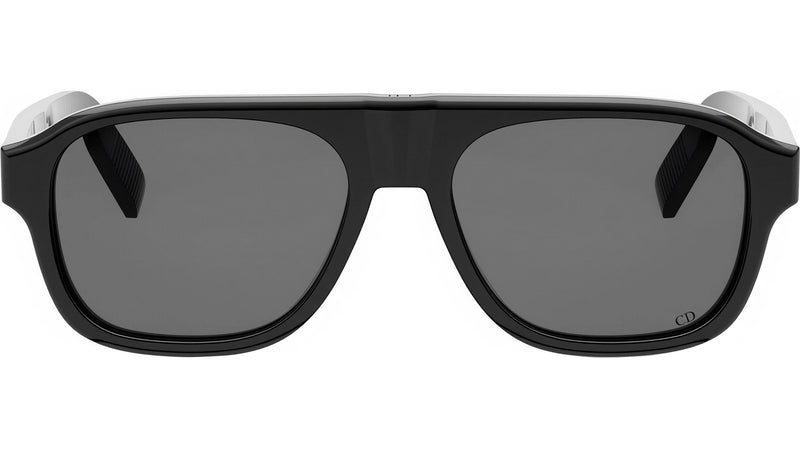 CD Icon A1I Shiny Black Pilot Sunglasses