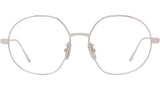 Slim Silver Round Eyeglasses