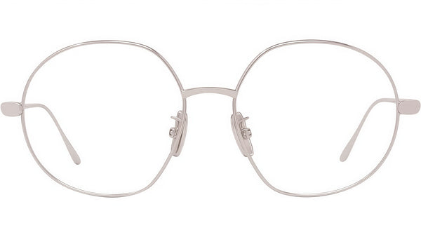 Slim Silver Round Eyeglasses