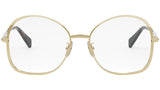 Metal Gold Geometric Eyeglasses