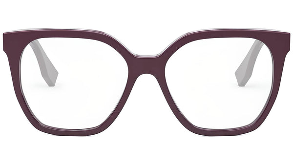 Lettering Red Geometric Eyeglasses