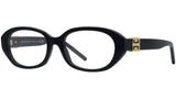 4G Liquid Black Oval Eyeglasses