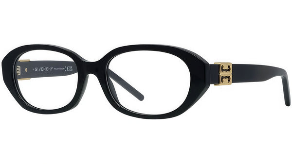 4G Liquid Black Oval Eyeglasses