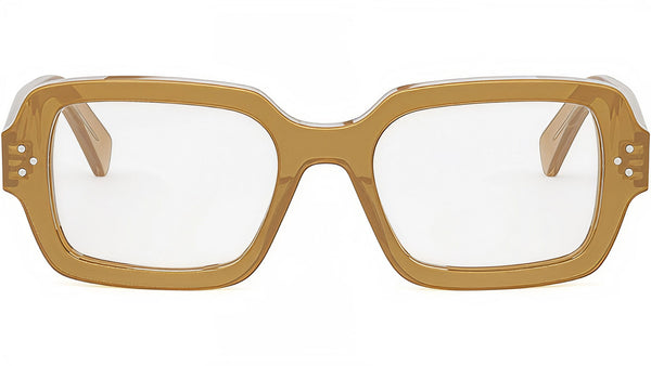 CELINE 3 Dots Brown Square Eyeglasses