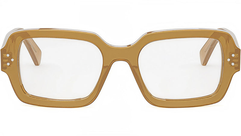 CELINE 3 Dots Brown Square Eyeglasses